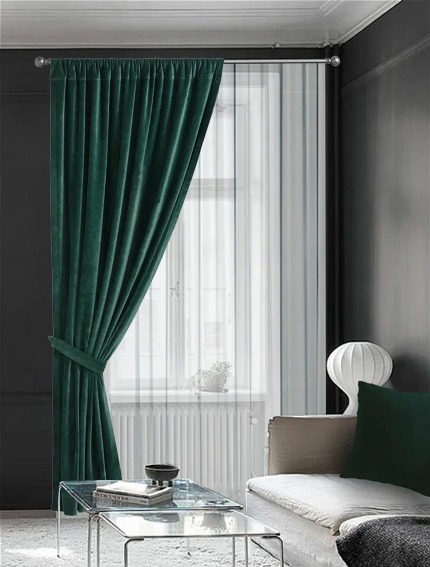 Бархатные шторы в интерьере