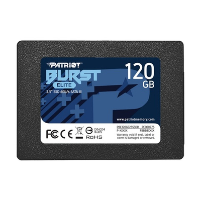 Твердотельный накопитель Patriot SSD BURST ELITE 120GB SATA3 2.5" R450/W320 TBW 50TB 3D NAND