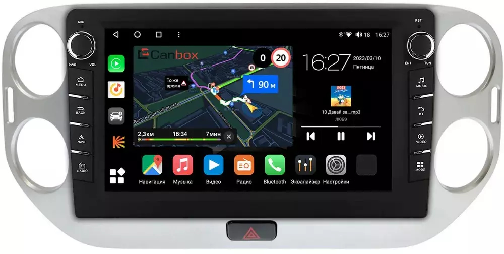 Магнитола для Volkswagen Tiguan 2011-2017 - Canbox 10-077 Android 10, ТОП процессор, CarPlay, 4G SIM-слот