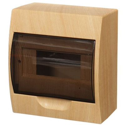 Бокс настенного монтажа навес, Эко, ЩРН-П, пластик, TDM, 8мод, IP40, сосна, SQ0901-0014