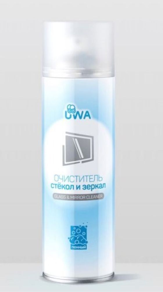 Очиститель стекол и зеркал пенный (аэрозоль) 650 мл (UWA)