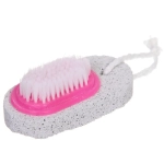 Пемза для ног «Pedicure», со щеткой, форма овал, цвет в ассортименте, 6,5*4, 31гр✦