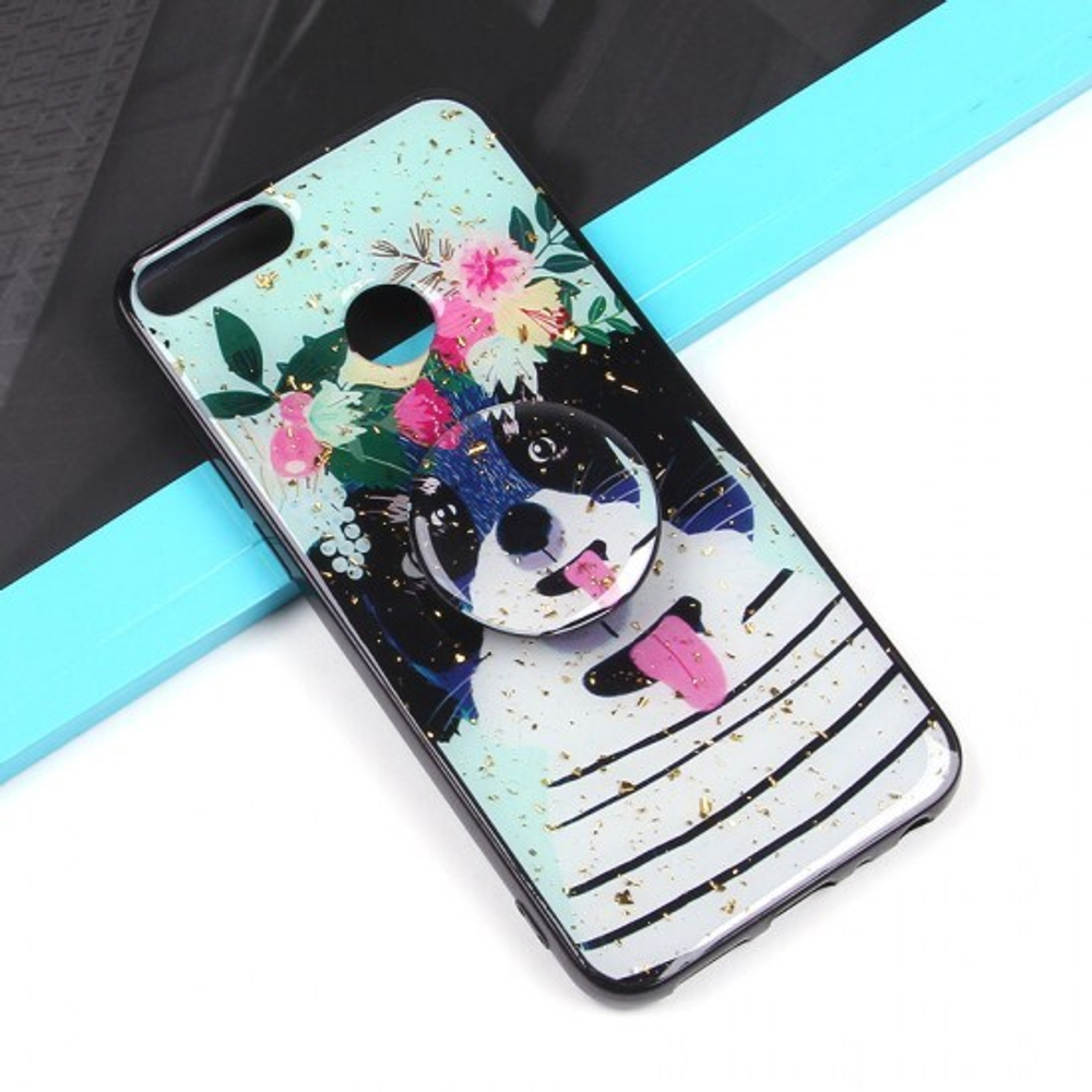 Чехол ТПУ с попсокетом для Huawei P Smart, 010895