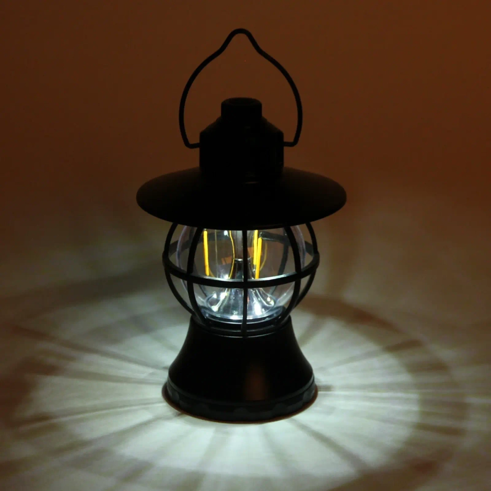 Фонарь кемпинговый подвесной 6 режимов 3LED+3TF, 19*13 см 3хAA