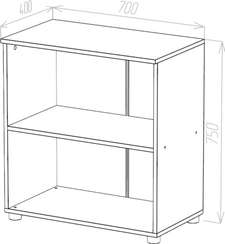 Стеллаж низкий