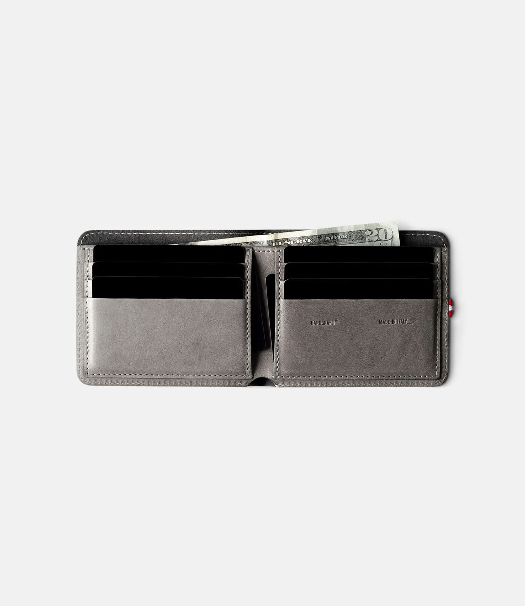 Hard Graft Cash Card Wallet Off Grey — кошелёк из кожи