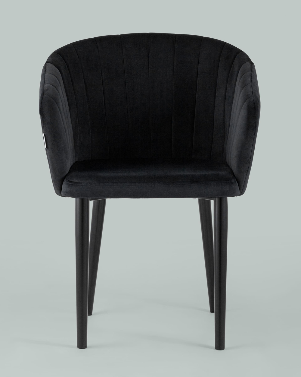 Стул с подлокотниками Нейтон велюр черный