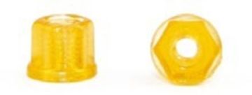 Втулка с шайбой 1,4,желтая, 100 шт