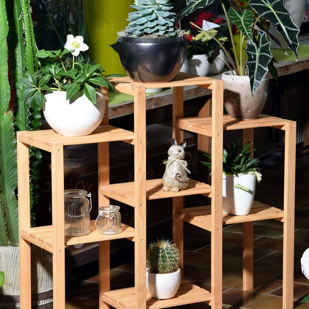 Деревянный стеллаж для дома и сада из сосны, без отделки