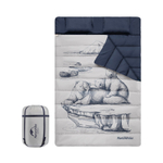 Мешок спальный Naturehike M Series DBL250, с подушками 215х145 см, (ТК: +15C), серо-синий