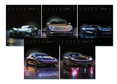 Тетрадь 48 л. клетка АППЛИКА Элит-авто (С9599-07)