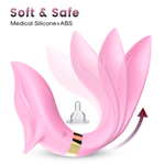 ВИБРОМАССАЖЁР розовый, L рабочей части 95 мм, D 27x35 мм, 9 режимов вибрации, дистанционный пульт арт. USK-GZ01 FOX