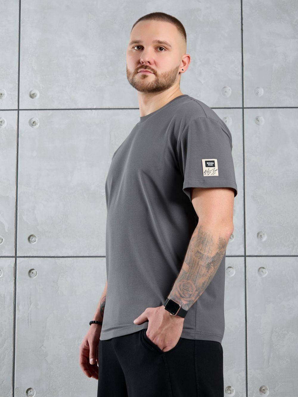 Фуфайка (футболка) мужская Арчи-1 Виотекс СЕРЫЙ