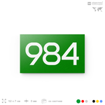 Номер на дверь 984, табличка на дверь для офиса, квартиры, кабинета, аудитории, склада, зеленая 120х70 мм, Айдентика Технолоджи