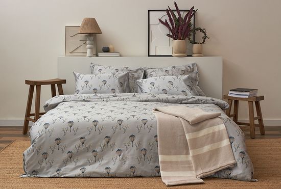 Набор наволочек "Полевые цветы" из премиального сатина из коллекции russian north, 70х70 см