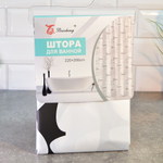 Штора для ванной 220*200см, ПЭВА, A-105-3