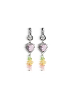 Серьги "Heart colored" Silver