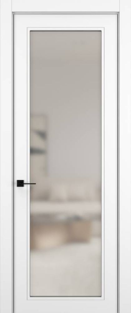 Дверь 01V GEOMETRY Матовый Снежный
