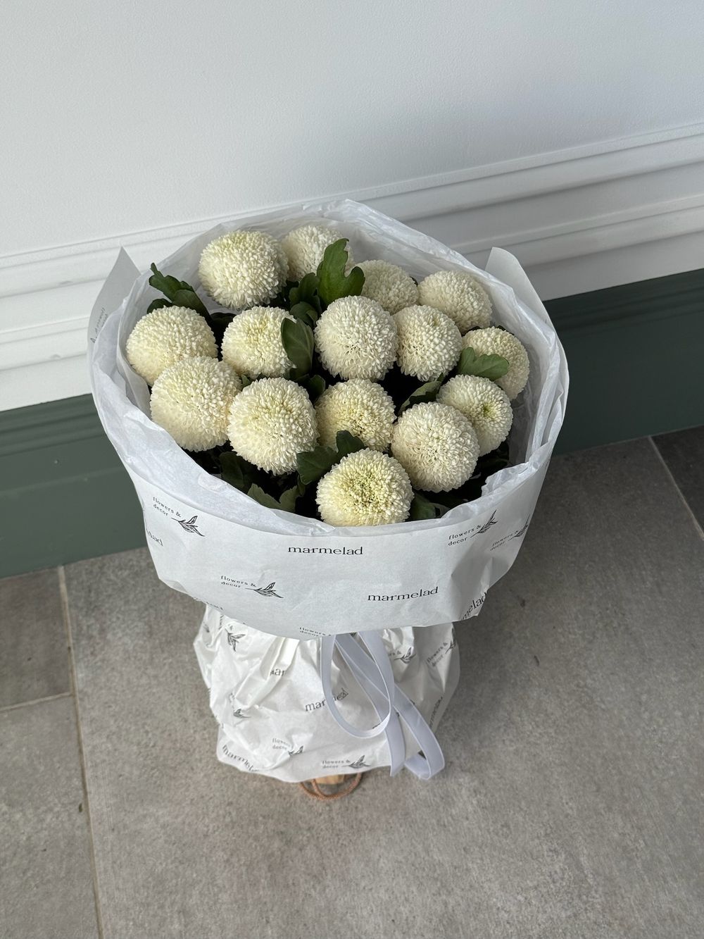 Букет моно из хризантемы 15 шт