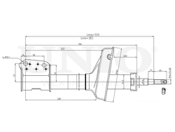 Амортизатор газовый передней подвески UNIO SAB-10618