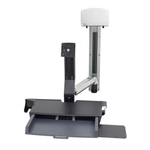 Крепление ''Рука'' Ergotron StyleView Sit-Stand Combo System с рабочей поверхностью и средним держателем CPU (45-270-026 / 45-270-216), Серебряный