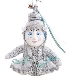 РусКукла RK-941 Кукла подвесная «Снегурочка серебряная»