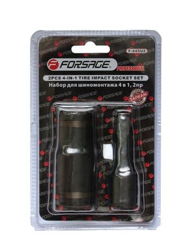 Головка с удлинителем для обслуживания колес 4-в-1 (17/21ммх19/22мм), к-т 2 шт. Forsage F-445U2