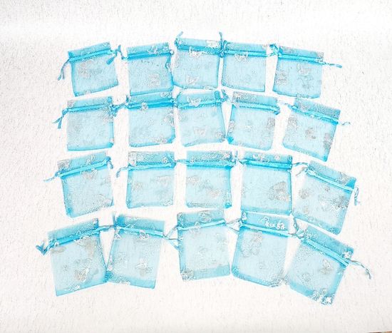 Мешок для подарков бирюза 20 шт