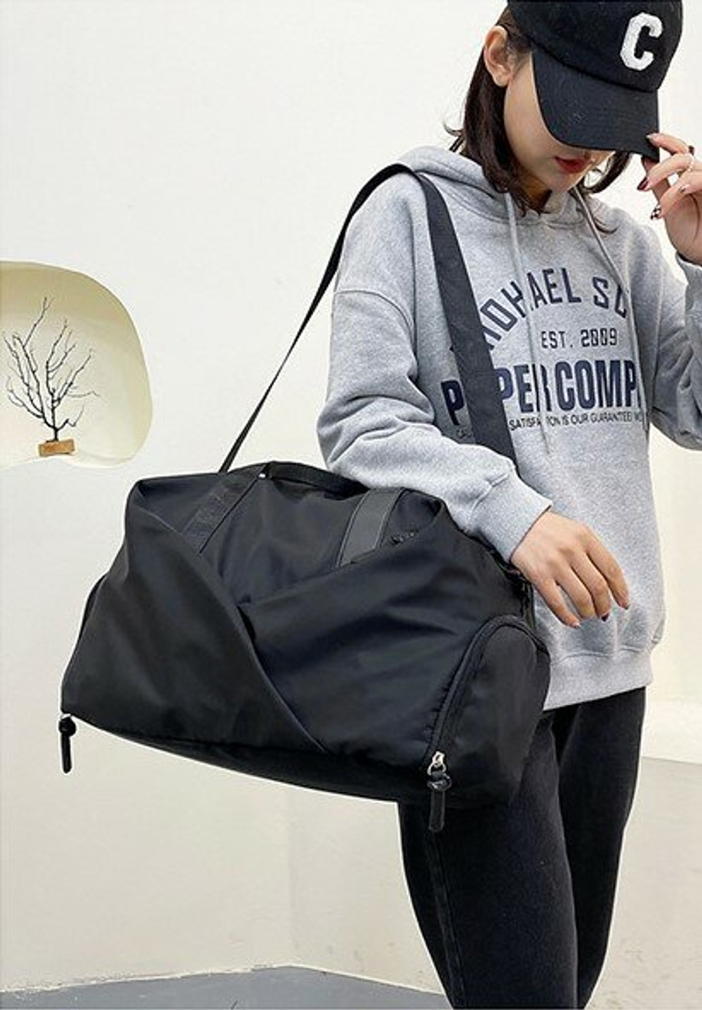 Сумка спортивная дорожная, синяя 43*26*30см