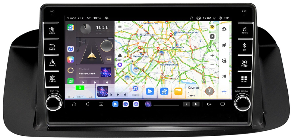 Магнитола для Honda Accord 2008-2012 - Carmedia SF-9228-3 (с усилителем, BSJ, рамка матовая, кнопки и крутилки) Android 13, TS20, 6+128Гб, CarPlay, 4G SIM-слот