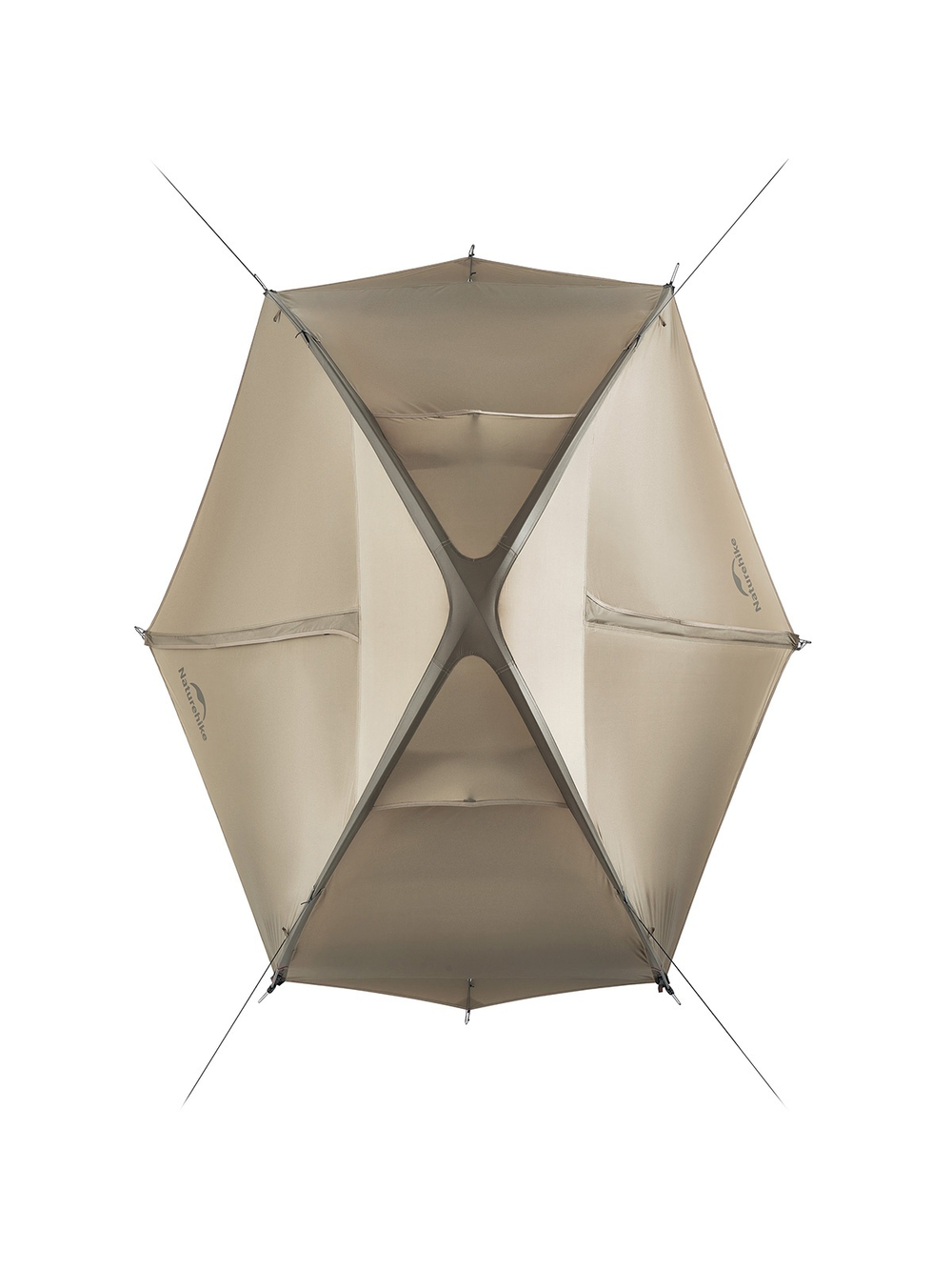 Палатка Naturehike Jiling PRO 2-местная, алюминиевый каркас, сверхлегкая, светло-коричневая