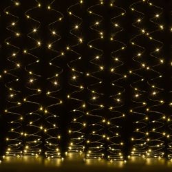 Светодиодная новогодняя гирлянда Intro Holiday INZR-01 занавес 3*3 м теплый белый 240 microled USB | Intro