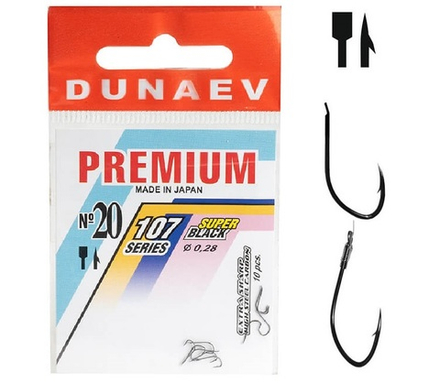 Крючок Dunaev Premium 107 #15 (упак. 10 шт)