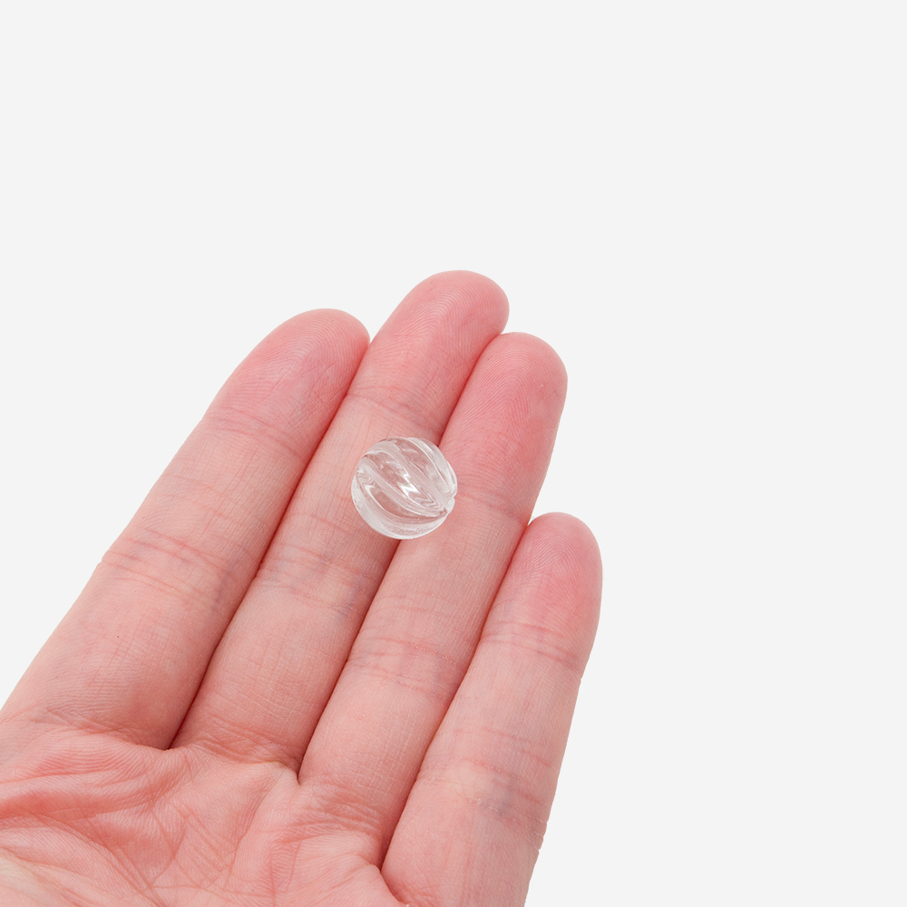 Бусина-разделитель из натурального горного хрусталя, 12мм