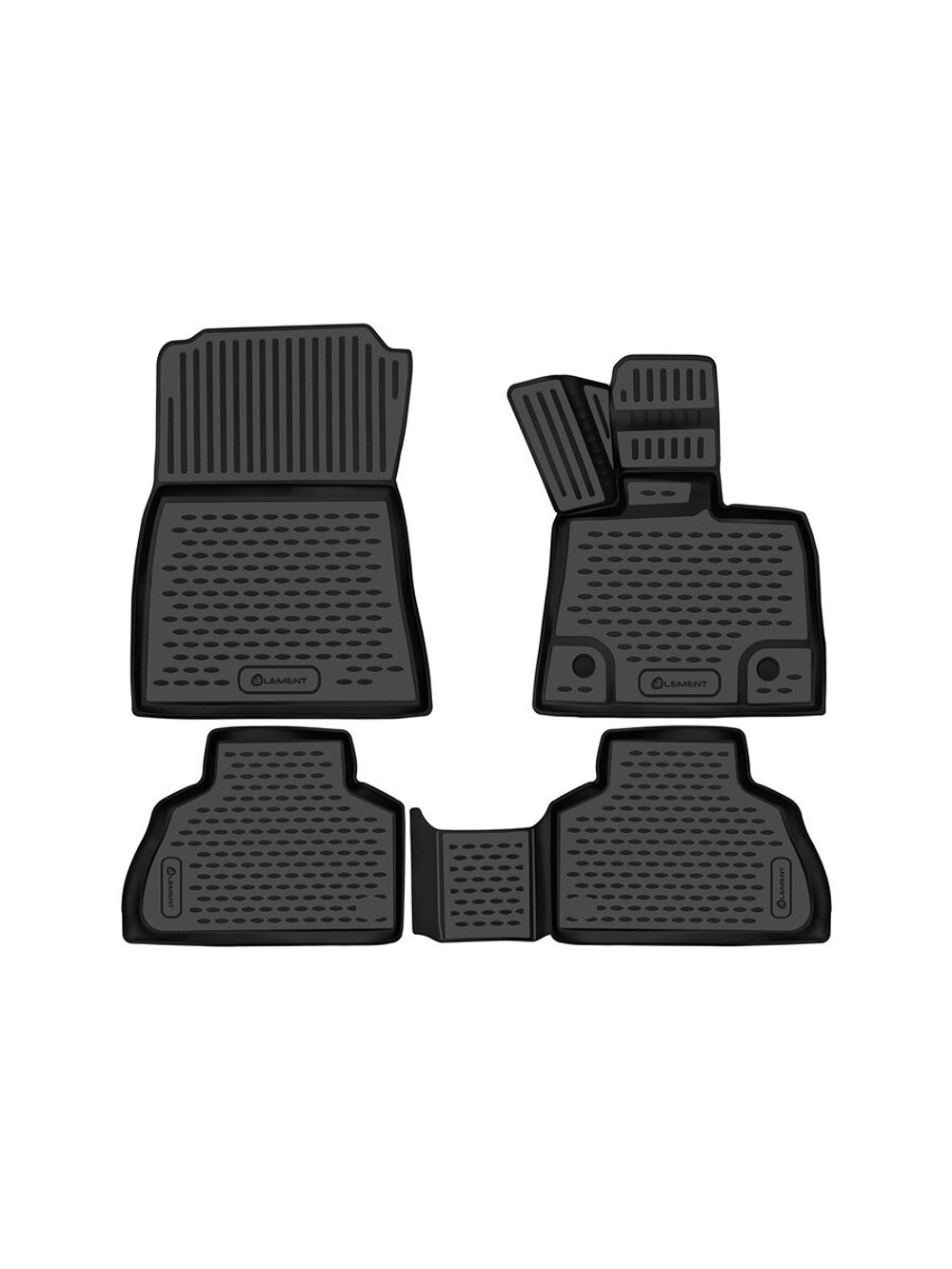 Коврики в салон для BMW X5 2018-, правый руль, Австралия, 4шт. (полиуретан) ELEMENT3D02466210K