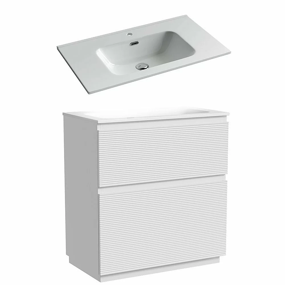 Тумба с раковиной Sancos FOLK Floor FL80FW/CN7005 80 Bianco