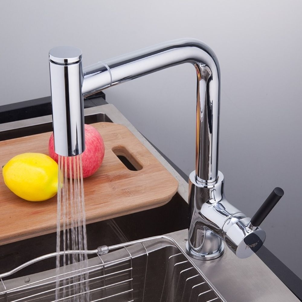 Смеситель для кухни, Frap, выдвиж излив, с картриджем, хром, F6044