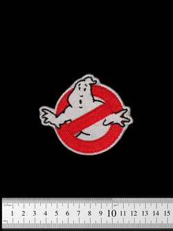 Шеврон Ghostbusters. Охотники за привидениями вышивка. Белый