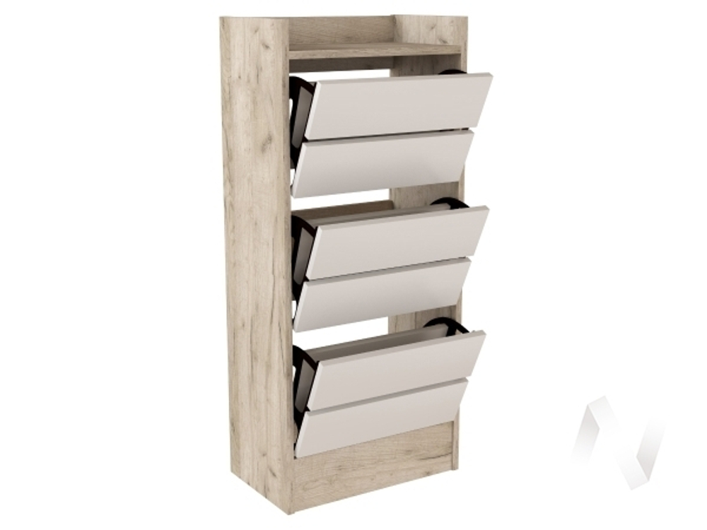 Обувница ЯПТ-1 Прихожая Ямайка (дуб крафт серый/кашемир)