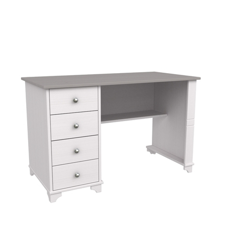 Стол письменный с ящиками «Бейли» белый воск/антрацит