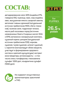 Classic корм для щенков всех пород, говядина 2,5 кг