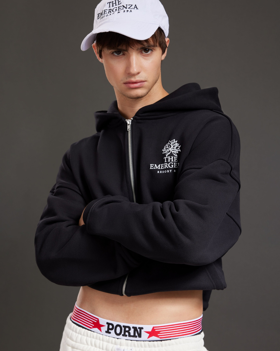 LOTUS ZIP-UP HOODIE OVERSIZED