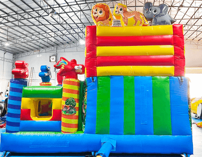 Надувной батут "Звериный мир" ПЛЮС 7*5*4.2 м