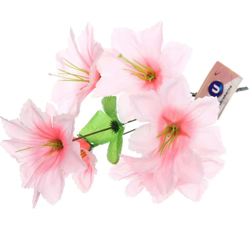 Цветы искусственные 30см «Цветочная фантазия» 6 цветков бледно-розовые