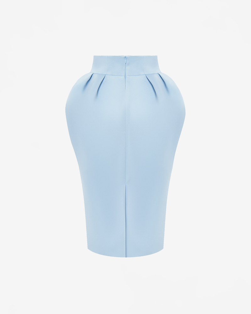 Юбка миди из атласа