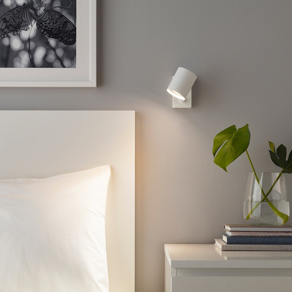 IKEA NYMÅNE  (ИКЕА НЙМÅНЕ)  -  Настенная лампа/лампа для чтения, стационарная, белая