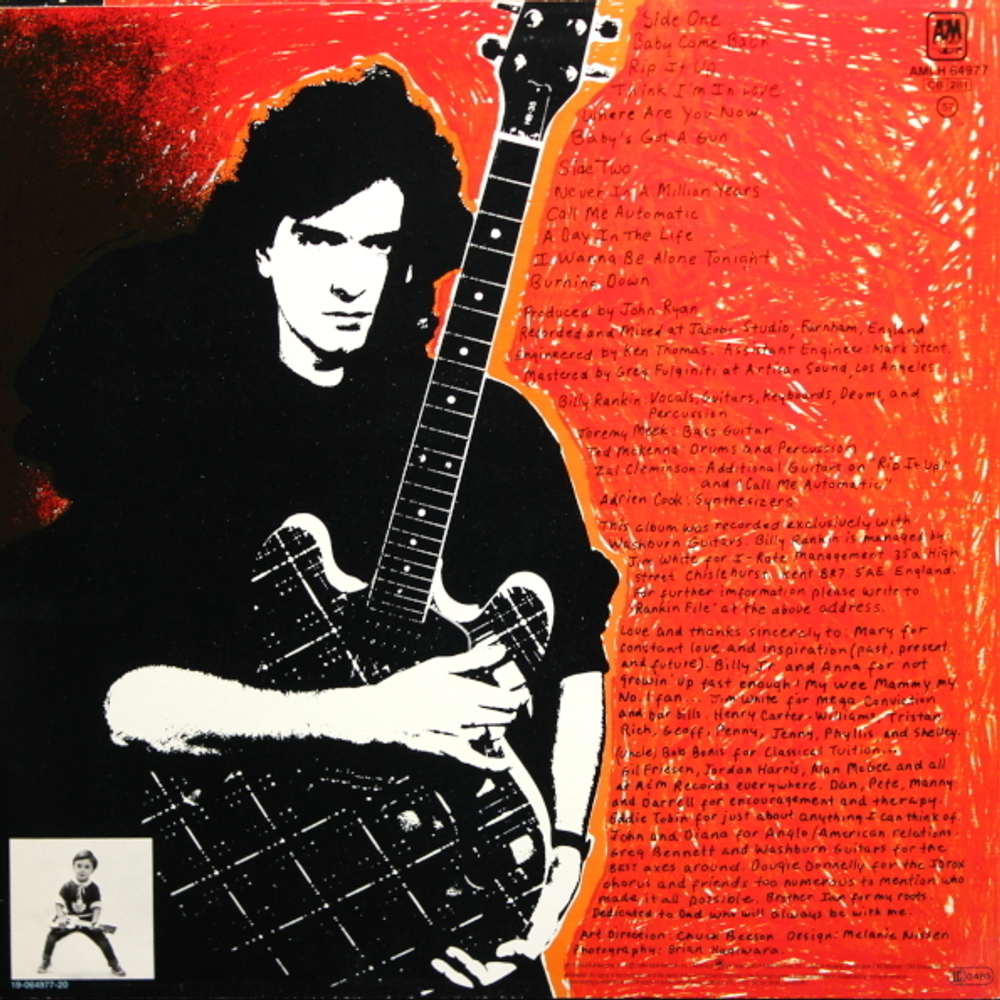 Billy Rankin / Growin' Up Too Fast (LP)