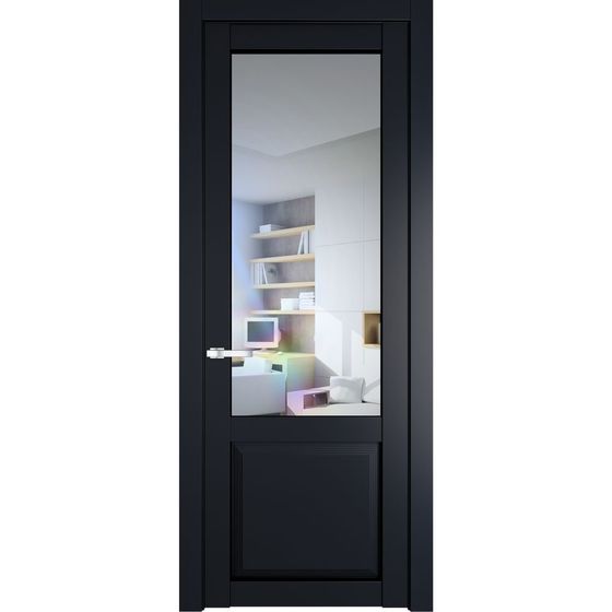 Межкомнатная дверь эмаль Profil Doors 2.2.2PD нэви блу остеклённая