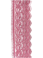 кружево неэластичное рашель - с фестонным краем (розовый) ш-7см