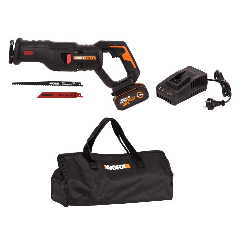 Сабельная пила аккумуляторная бесщеточная WORX WX516